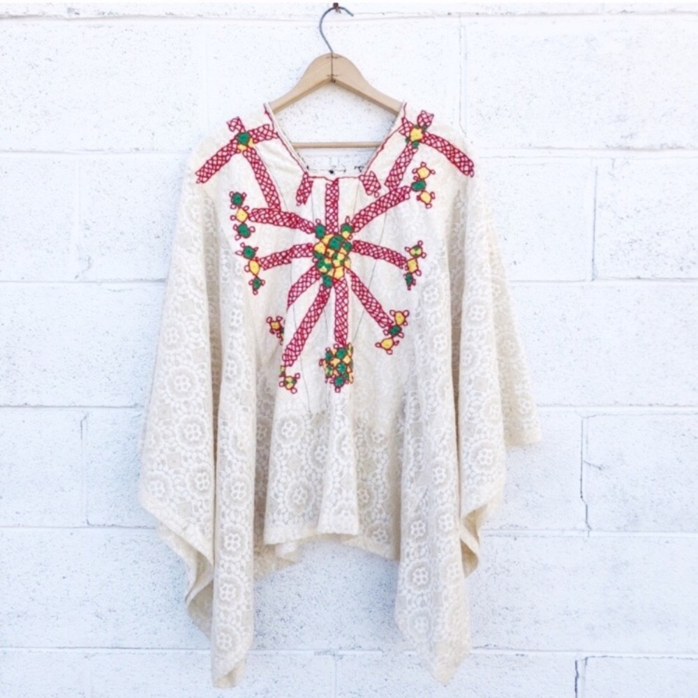 Vintage Handmade Boho Lace Top
